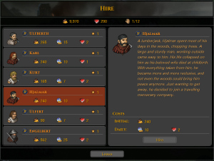 battle brothers hiring screen