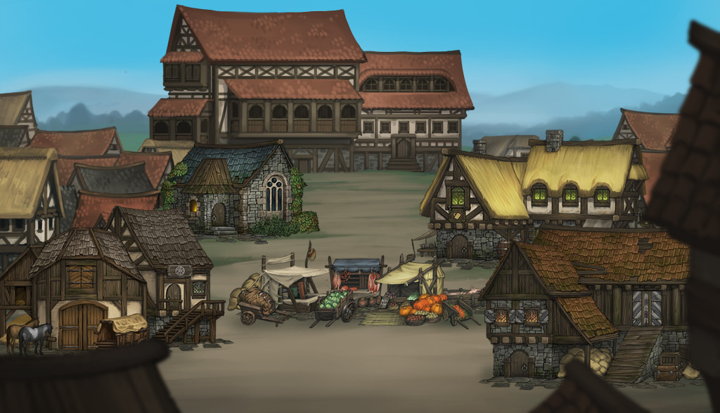 mockup village screen city